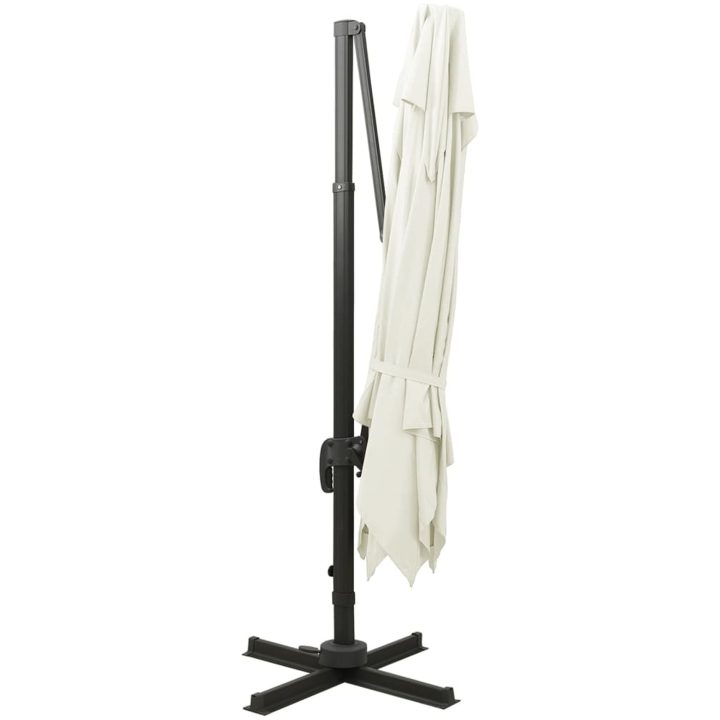 Frihängande trädgårdsparasoll med ventilation sand vidaXL 300 x 300 cm – bild 5