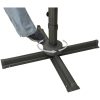Frihängande trädgårdsparasoll med ventilation sand vidaXL 300 x 300 cm – miniatyr 7