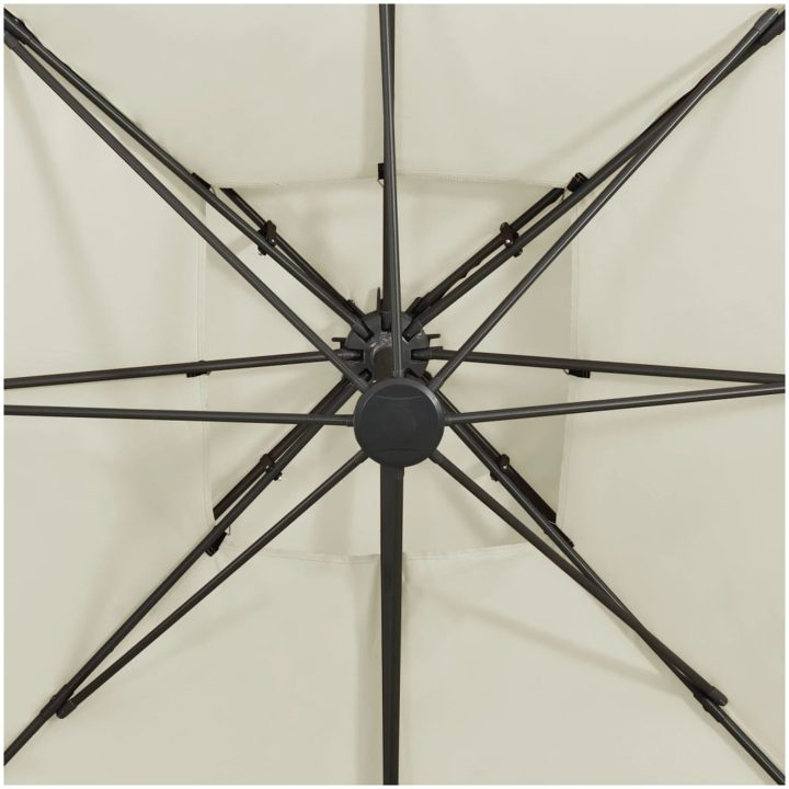 Frihängande trädgårdsparasoll med ventilation sand vidaXL 300 x 300 cm – bild 8