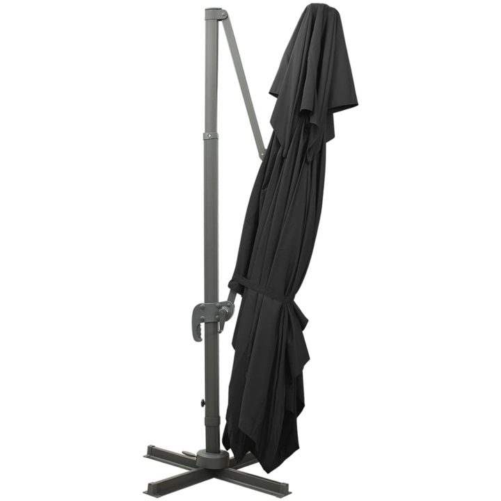 Frihängande trädgårdsparasoll med ventilation svart 400x300 cm vidaXL 300 x 400 cm – bild 4