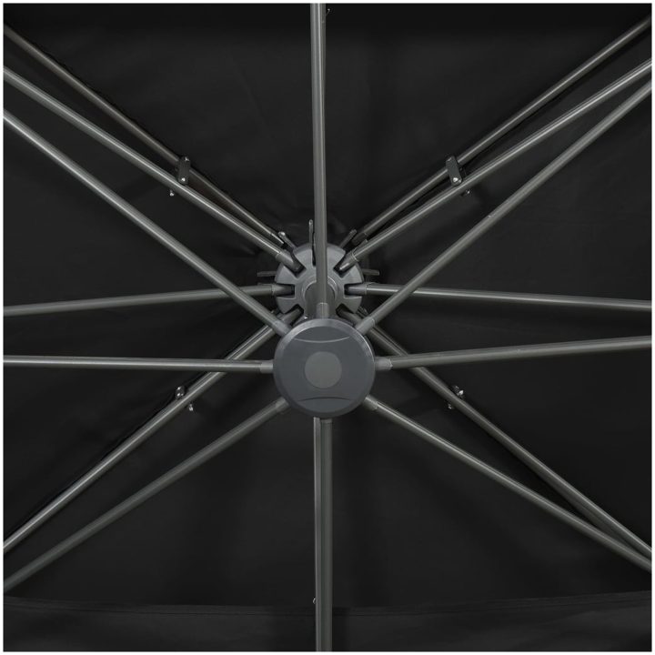 Frihängande trädgårdsparasoll med ventilation svart 400x300 cm vidaXL 300 x 400 cm – bild 7