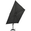 Frihängande trädgårdsparasoll med ventilation svart vidaXL 300 x 300 cm – miniatyr 2