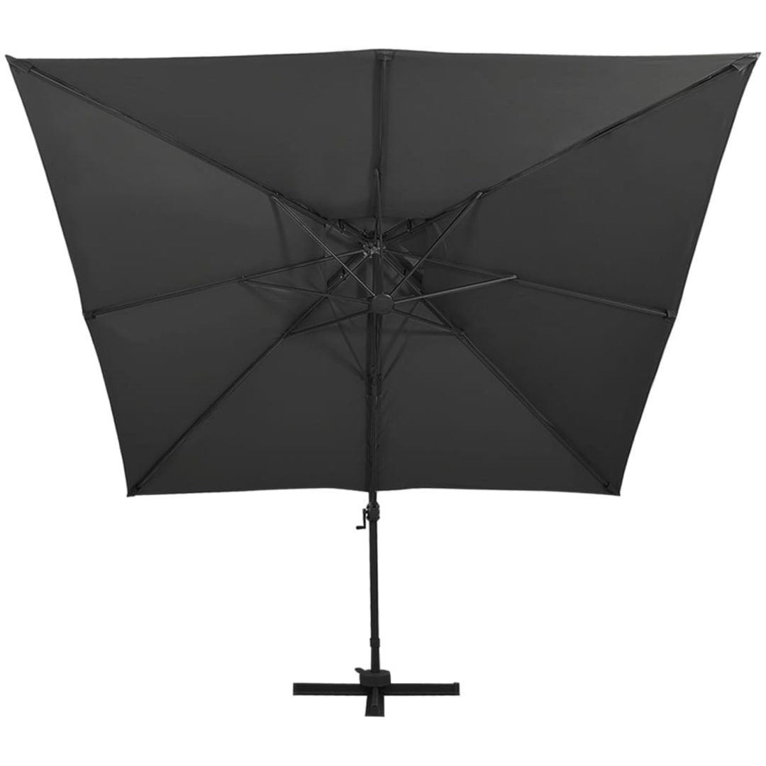 Frihängande trädgårdsparasoll med ventilation svart vidaXL 300 x 300 cm – bild 3