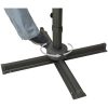 Frihängande trädgårdsparasoll med ventilation svart vidaXL 300 x 300 cm – miniatyr 6