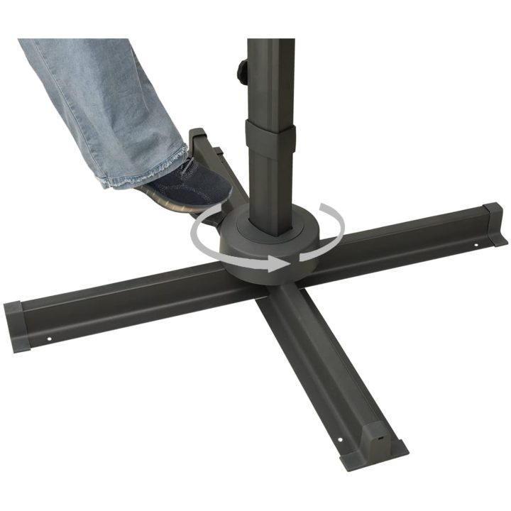 Frihängande trädgårdsparasoll med ventilation svart vidaXL 300 x 300 cm – bild 6
