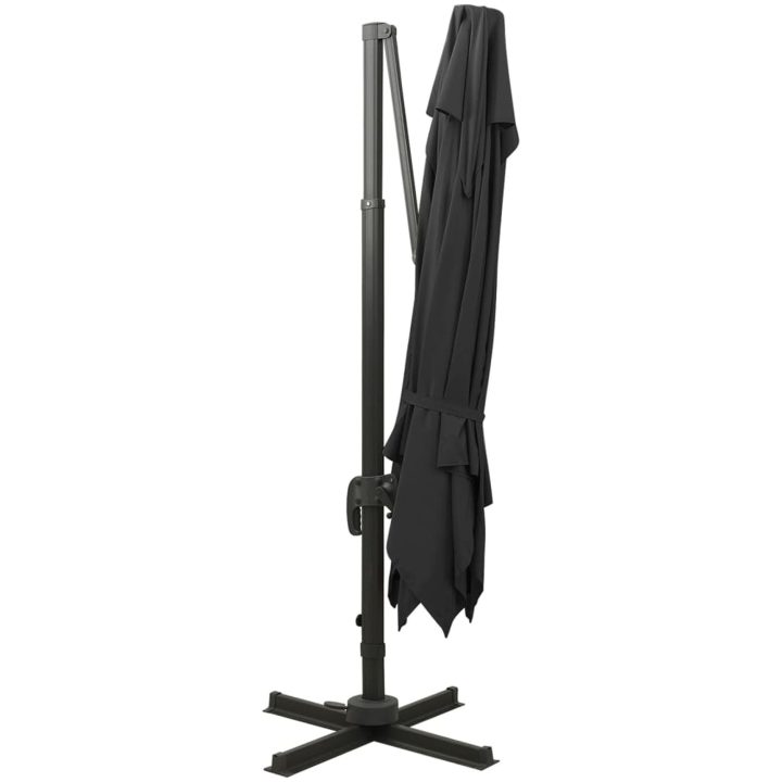 Frihängande trädgårdsparasoll med ventilation svart vidaXL 300 x 300 cm – bild 7