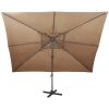 Frihängande trädgårdsparasoll med ventilation taupe 400x300 cm vidaXL 300 x 400 cm – miniatyr 3