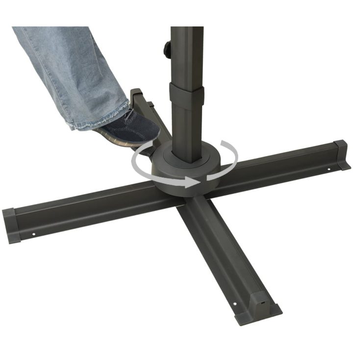 Frihängande trädgårdsparasoll med ventilation taupe 400x300 cm vidaXL 300 x 400 cm – bild 8