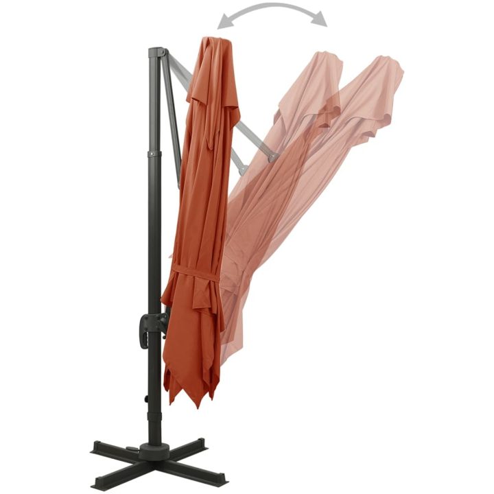 Frihängande trädgårdsparasoll med ventilation vidaXL 300 x 300 cm – bild 4