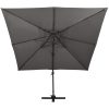 Frihängande trädgårdsparasoll ventilation antracit vidaXL 300 x 300 cm – miniatyr 2