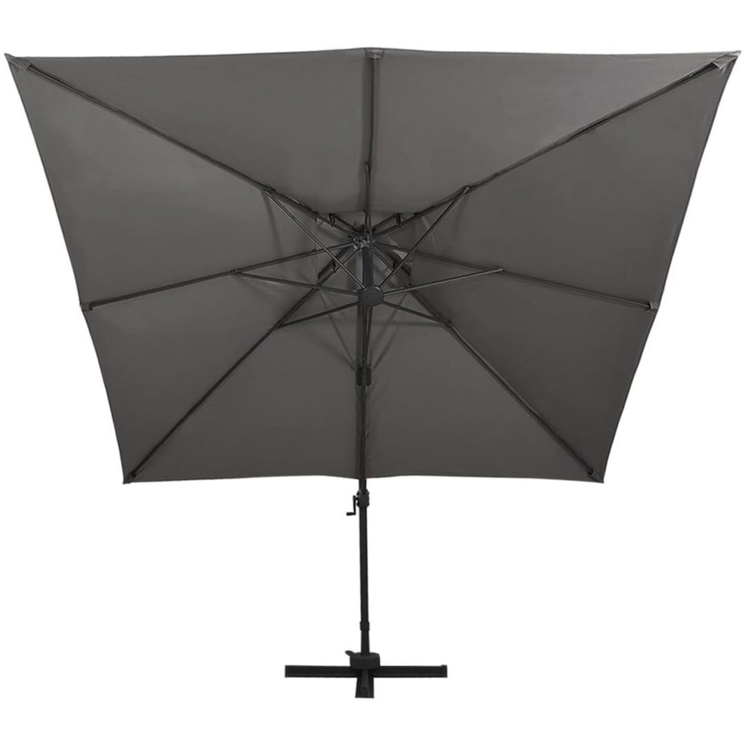 Frihängande trädgårdsparasoll ventilation antracit vidaXL 300 x 300 cm – bild 2