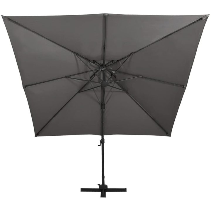 Frihängande trädgårdsparasoll ventilation antracit vidaXL 300 x 300 cm – bild 2