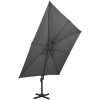 Frihängande trädgårdsparasoll ventilation antracit vidaXL 300 x 300 cm – miniatyr 3