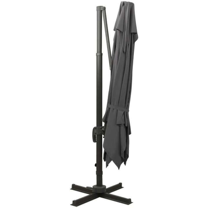 Frihängande trädgårdsparasoll ventilation antracit vidaXL 300 x 300 cm – bild 5