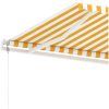 Fristående automatisk markis gul/vit vidaXL 600 x 300 cm – miniatyr 7