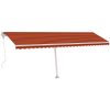 Fristående automatisk markis orange/brun vidaXL 600 x 300 cm – miniatyr 2