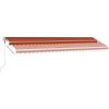 Fristående automatisk markis orange/brun vidaXL 600 x 300 cm – miniatyr 4