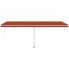 Fristående automatisk markis orange/brun vidaXL 600 x 300 cm – miniatyr 5