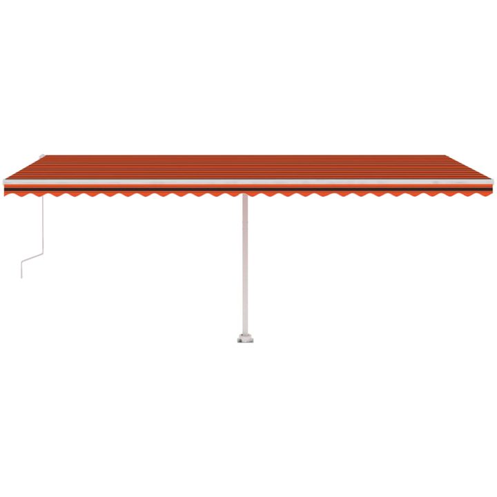 Fristående automatisk markis orange/brun vidaXL 600 x 300 cm – bild 5