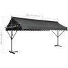 Fristående markis antracit vidaXL 5 x 3 m – miniatyr 8