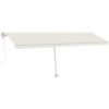 Fristående markis automatisk gräddvit vidaXL 600 x 350 cm – miniatyr 2