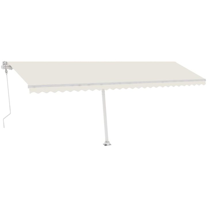 Fristående markis automatisk gräddvit vidaXL 600 x 350 cm – bild 2