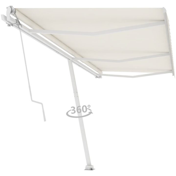 Fristående markis automatisk gräddvit vidaXL 600 x 350 cm – bild 3