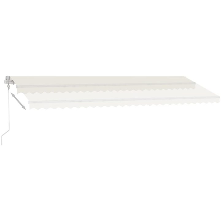 Fristående markis automatisk gräddvit vidaXL 600 x 350 cm – bild 6
