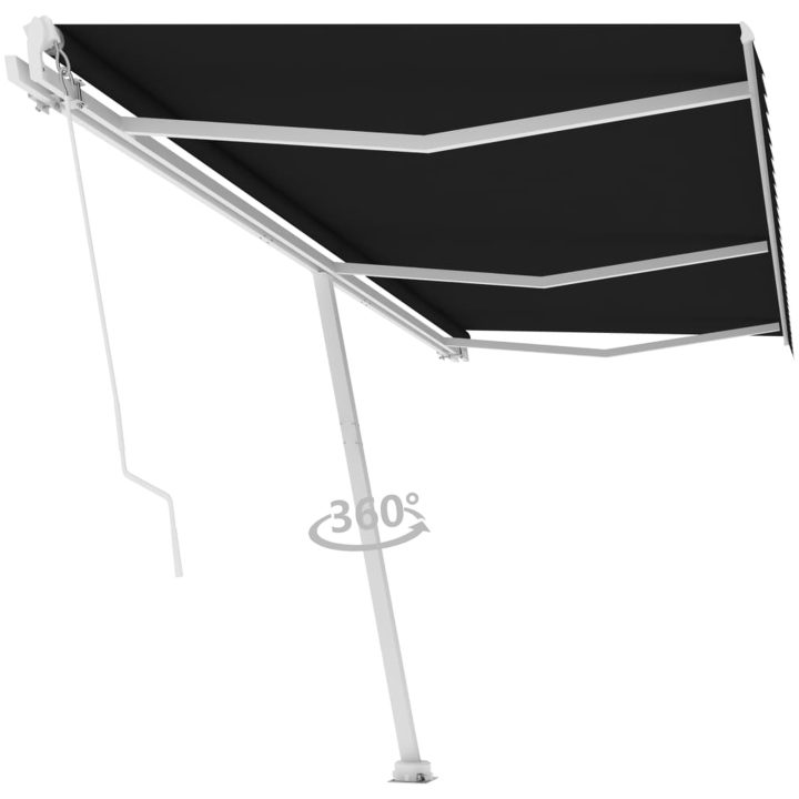 Fristående markis manuellt infällbar antracit vidaXL 600 x 300 cm – bild 3