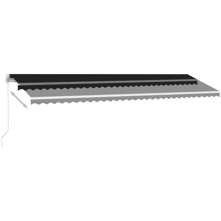 Fristående markis manuellt infällbar antracit vidaXL 600 x 300 cm – bild 4