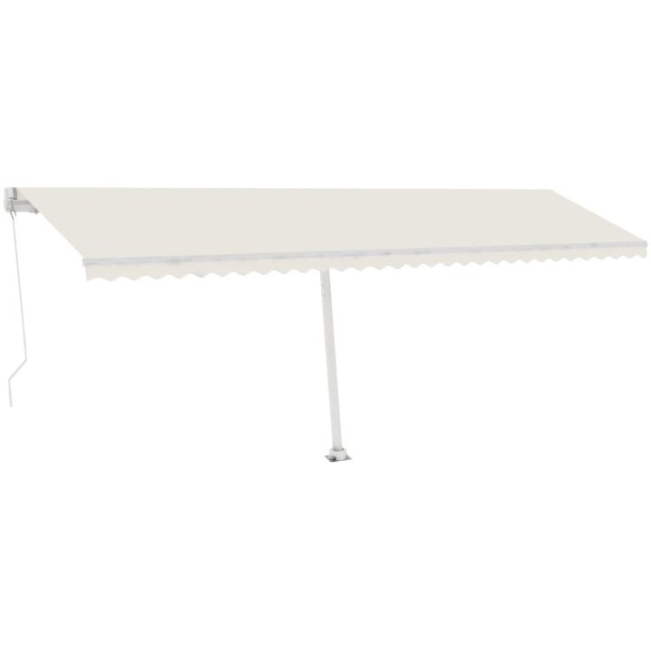 Fristående markis manuellt infällbar gräddvit vidaXL 600 x 300 cm – bild 2