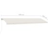 Fristående markis manuellt infällbar gräddvit vidaXL 600 x 300 cm – miniatyr 12