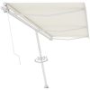Fristående markis manuellt infällbar gräddvit vidaXL 600 x 300 cm – miniatyr 3