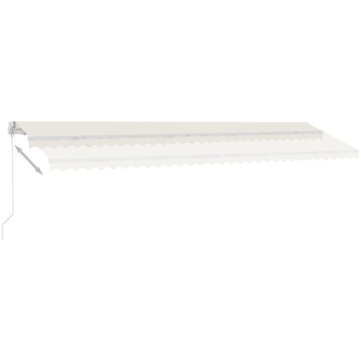 Fristående markis manuellt infällbar gräddvit vidaXL 600 x 300 cm – bild 4