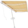 Fristående markis manuellt infällbar gul/vit vidaXL 600 x 300 cm – miniatyr 2