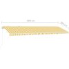 Fristående markis manuellt infällbar gul/vit vidaXL 600 x 300 cm – miniatyr 12