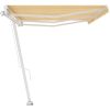 Fristående markis manuellt infällbar gul/vit vidaXL 600 x 300 cm – miniatyr 6