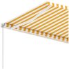 Fristående markis manuellt infällbar gul/vit vidaXL 600 x 300 cm – miniatyr 7
