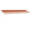 Fristående markis manuellt infällbar orange/brun vidaXL 600 x 300 cm – miniatyr 4