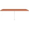 Fristående markis manuellt infällbar orange/brun vidaXL 600 x 300 cm – miniatyr 5