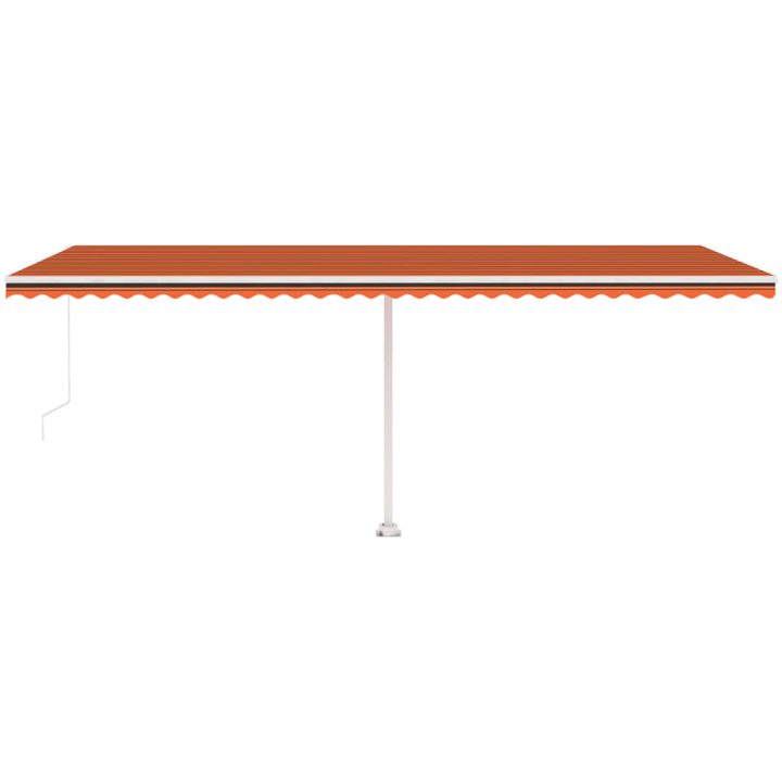 Fristående markis manuellt infällbar orange/brun vidaXL 600 x 300 cm – bild 5
