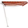 Fristående markis manuellt infällbar orange/brun vidaXL 600 x 300 cm – miniatyr 6