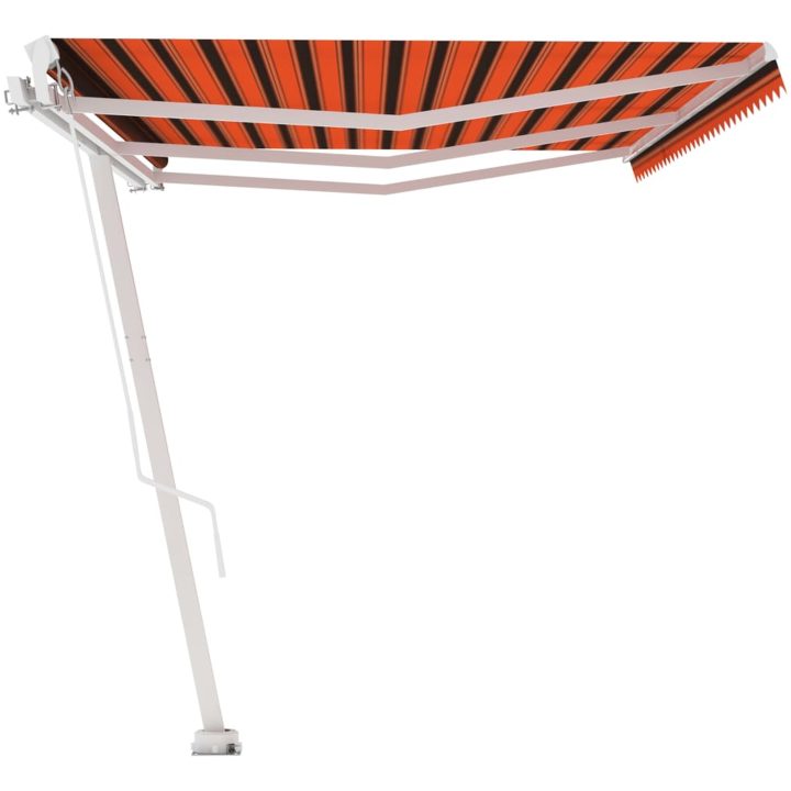 Fristående markis manuellt infällbar orange/brun vidaXL 600 x 300 cm – bild 6