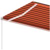 Fristående markis manuellt infällbar orange/brun vidaXL 600 x 300 cm – miniatyr 7