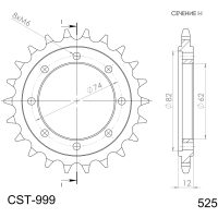 Front Sprocket 999-22.2 SUPERSPROX