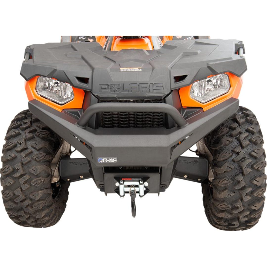 Frontbumper Svart Pulverlackerad Stål QUAD LOGIC
