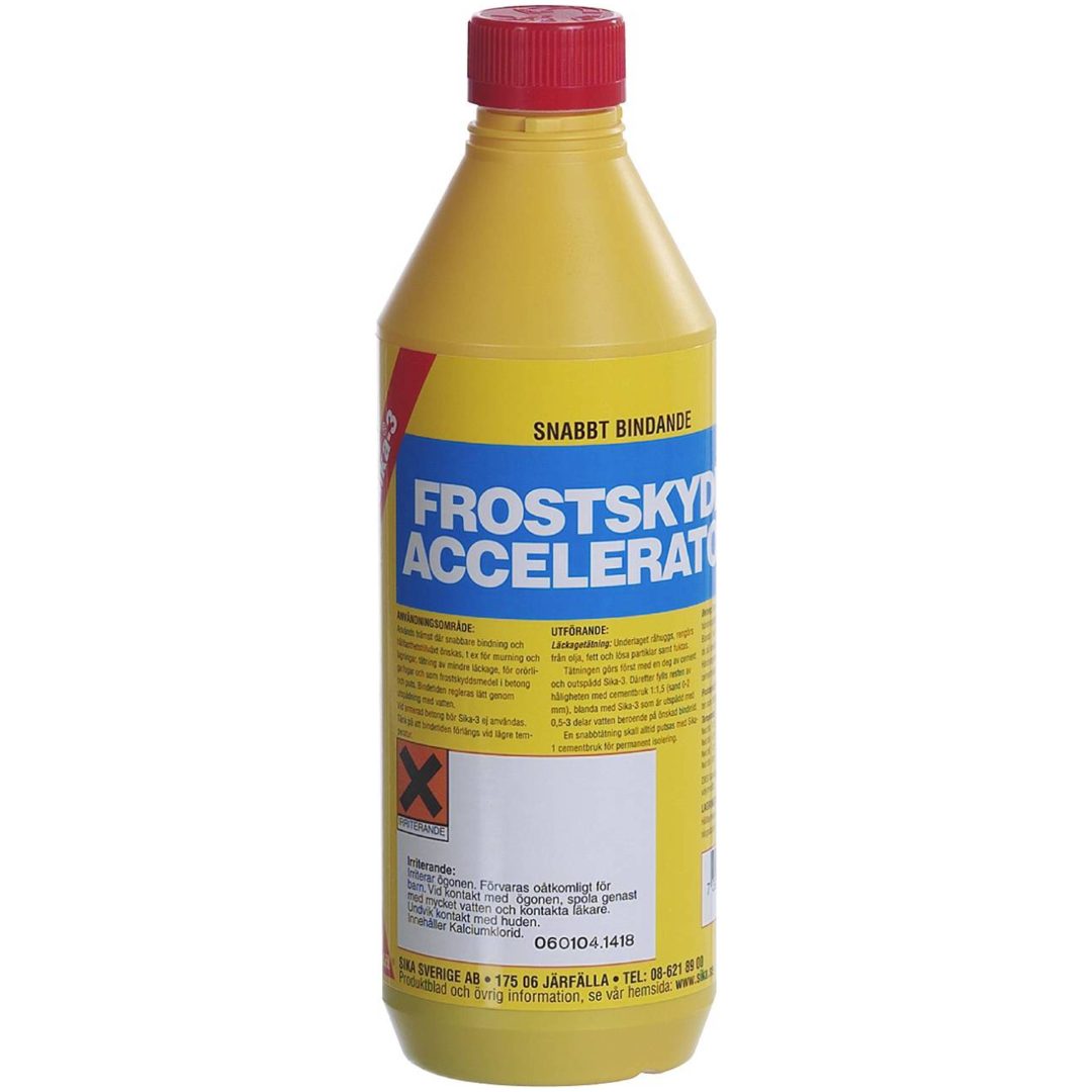 Frostskyddsmedel, snabbt bindande cementtillsats Sika-3 CEMENTTILLSATS SIKA-3 1KG