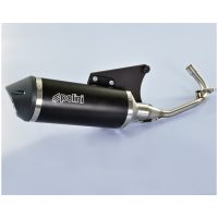Full Exhaust System Stainless Steel/Carbon - Vespa 125 POLINI