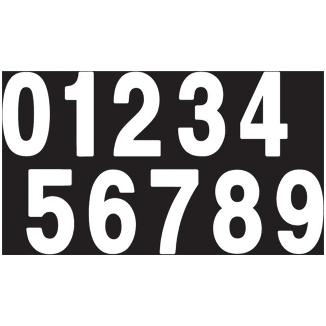 Nummerplåtsdekal Pro Numbers Vit Vinyl FACTORY EFFEX