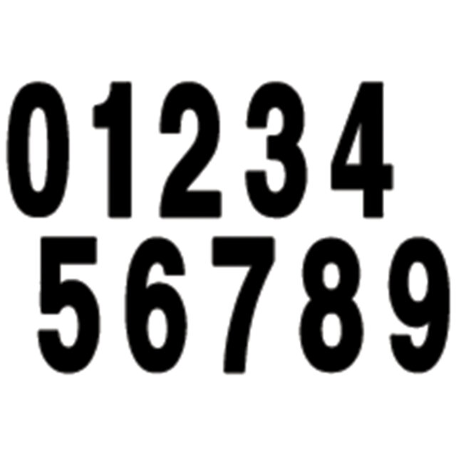 Nummerplåtsgrafik Standard Numbers Vit FACTORY EFFEX